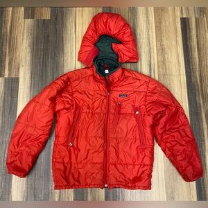 Vintage Patagonia Jacket Men’s L Red Das Parka Puffer Coat, Hood 84100 1993 90s